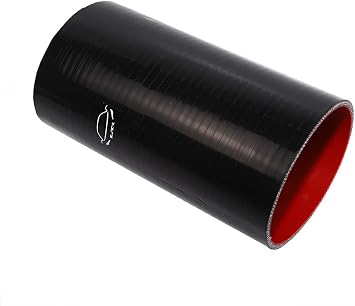 LTI Universal 203mm 8" Length 4-Ply Reinforced High Performance Straight 114mm 4.5" ID Coupler Silicone Hose 4.5" BLACK