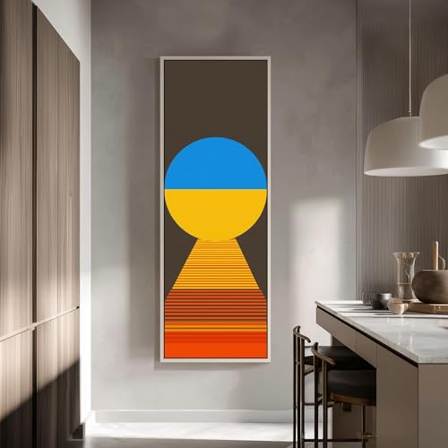 Tableaux muraux années 70 format 55x110 cm pour mur étroit - 2