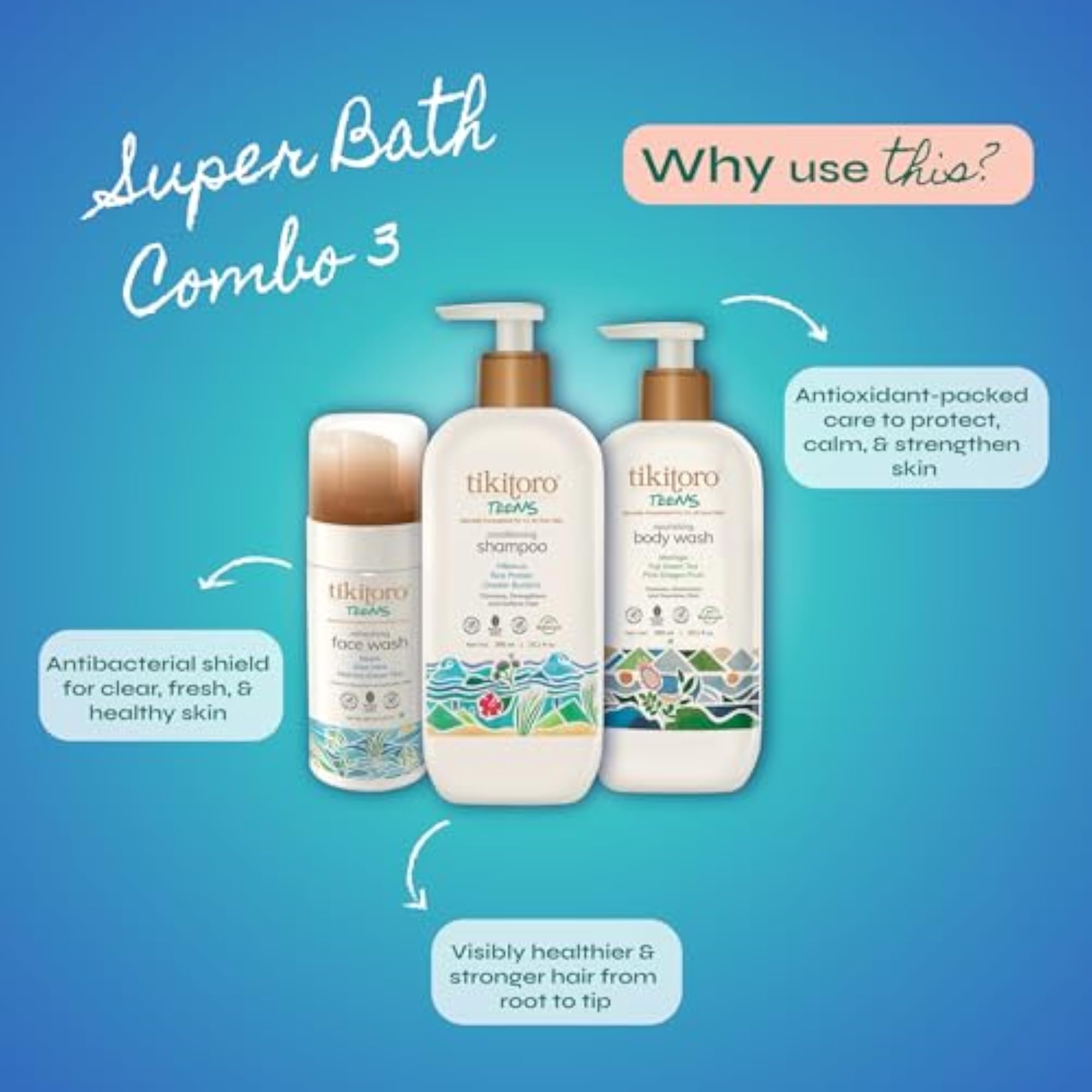 Teens Bath Essentials Combo Offer Pack, Nourishing Body Wash