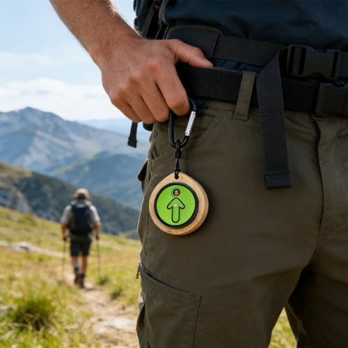 Brújula de madera y plástico para outdoor y camping miniatura 3