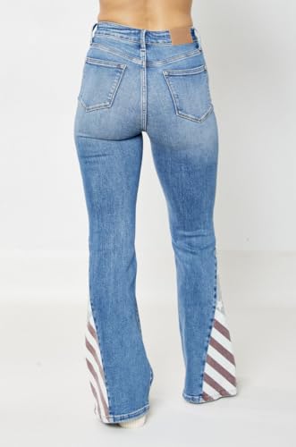 Judy Blue Americana Flare Jeans- Ivory Gem3