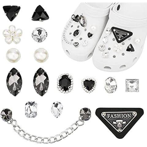 16PCS Luxury Rhinestone Shoe Charms Cover
