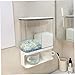 Laundry Powder Dispenser, 3000ml 2 Grid Waterproof Dustproof Clear Detergent Dispenser, Wall Mounted Laundry Powder Container with 2 Cups