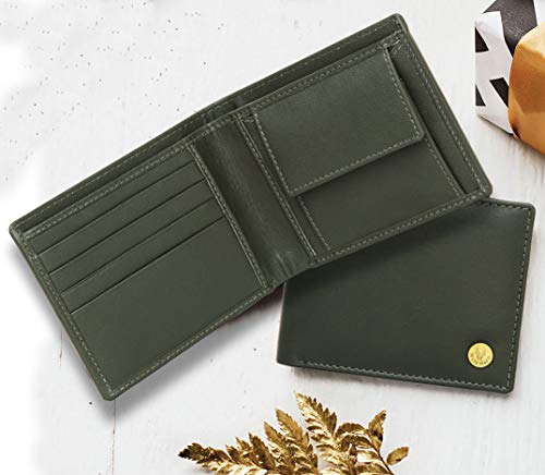 Image of WildHorn Gift Hamper for Men I Leather Wallet & Belt Combo Gift Set I Gift for Friend, Boyfriend,Husband,Father, Son etc (Green)
