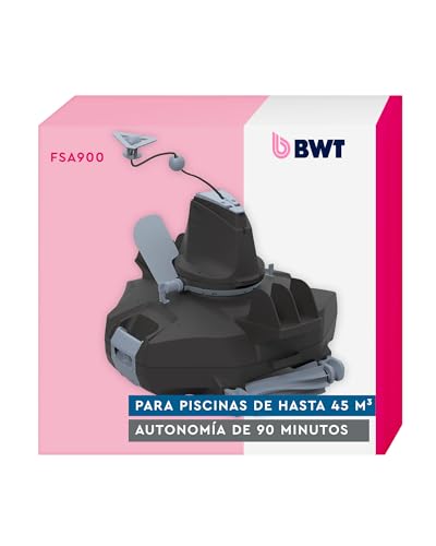 BWT Robot limpiafondos de Piscina FSA900 - Poolboy automático eléctrico de batería para la Limpieza sin Cable del Fondo Mediante el Sistema Stop & Go