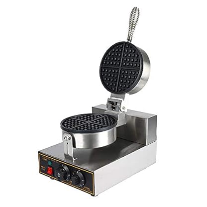 hzexun Kommerzielle Waffeleisen Für Belgische Waffeln 1200W Elektrische Muffinmaschine Antihaft Temperatur- Und Zeitsteuerung 220V Rostfreier Stahl Geeignet Für Restaurant Snack Bar Family