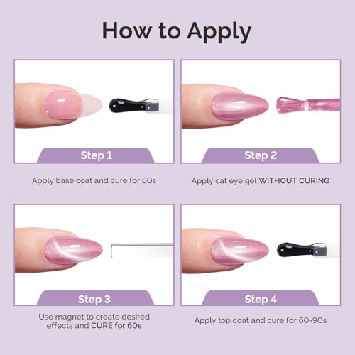 Image of MelodySusie Aurora Cat Eye Gel Nail Polish, 0.5 Fl Oz Blue Purple Glitter Holographic Magnetic Nail Polish with Magnet, UV Nail Polish for Nail Art Manicure Salon DIY at Home G1701