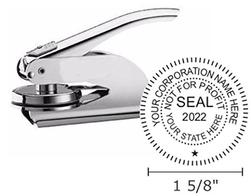 Not for Profit Corporate Seal, Pocket/Hand Model, 1-5/8" Impression, Silver