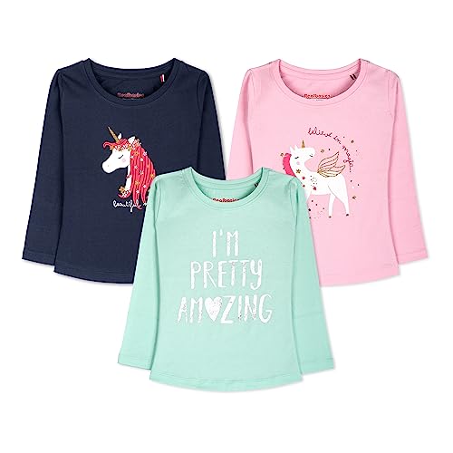 Image of Real Basics Girls Regular Fit Full Sleeves Tshirt (Pack of 3)