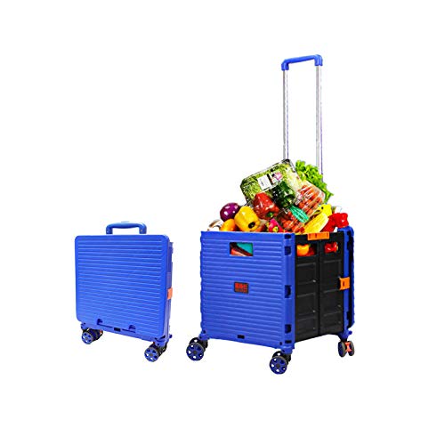 MINGDIAN Carro de la Compra de aleación de Aluminio de Gran Capacidad con Bolsa de Tela Oxford Equipaje Plegable Rueda Grande Cover