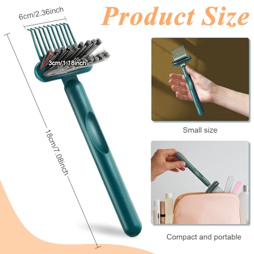 Image of HASTHIP 2-in-1 Hair Brush Cleaning Tool Hair Brush Cleaner Comb Hair Detangling Rake Brush Tangled Hair Remover Tool for Hair Dust Removing, Home and Salon Use
