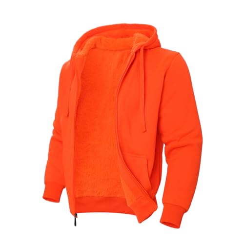 Image of TanBridge Plaid Flannel Hoodie Sherpa Fleece Lined Shirt Jacket Cotton Hoodies Zip Up Winter Warm Coat