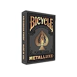 Bicycle Black and Gold Metalluxe Playing Cards – Premium Foil Metalluxe Deck– Classic Poker Size, Collectible Luxury Design, Great for Game Night, Gifting, and Stocking Stuffer