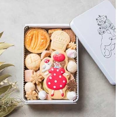 (贈答品)お菓子な世界缶 プレゼントやご褒美に!おしゃれでかわいいクッキー缶#01