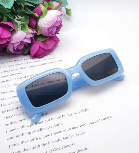 Trendy Rectangle Sunglasses for Women Men Retro 90s Glasses Shades Fashion Cute 2025 Sunglasses3