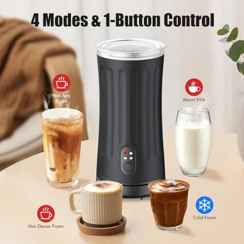 Ovetedot SS-001 Milk Frother, Upgraded 4-In-1 Milk Frother And Steamer thumb #1
