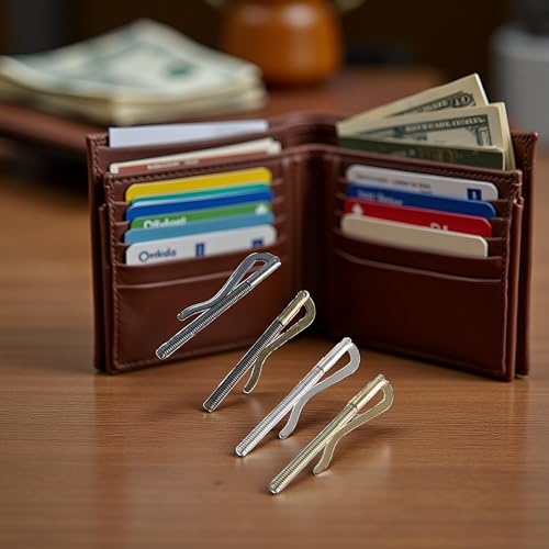 1Pcs Black Metal Bifold Money Clip DIY Tool,Bar Wallet Replace Parts Spring Clamp Cash Holder for Leather Wallet Cash Check Credit Card,Wallets,Wallet Tool,Card Cases and Money Organizers3
