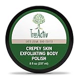 TreeActiv Crepey Skin Exfoliating Body Polish 8 fl oz, Buffs Off Dead Skin Cells & Other Impurities, Restores Firm & Glowing Skin, Scrubs For Women & Men, Made in USA, Vegan