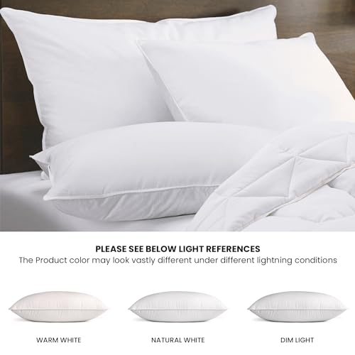 Belem Economy Collection Standard Pillows In Bulk 20 Inchx26 Inch | Down Alternative Bulk Pillows 12 Pack | Bed Pillows Bulk For Sleeping | Medium Density Microfiber Pillows For Hotels thumb #6