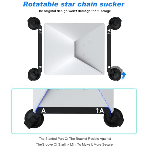 Hotdiset Suction Cup Mount for Starlink Mini – Locking Anti-Shake Mount for Car Windows & Sunroofs, Strong Grip for RVs, Boats, Road Trips, Scratch-Resistant, Stable Signal by Hotdiset - Image 2
