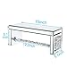 TACIDON Glass Mirrored Wall Shelf. Wall Mounted for Over Toilet. Glamorous Crystal Diamond Glass Towel Bar. Decorative Storage Glass Shelf for Bathroom, Kitchen or Bedroom.(Silver)