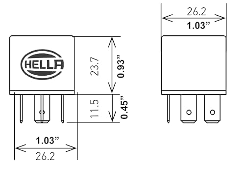 Image of HELLA 933332101 Standard 40 Amp SPST Mini Relay