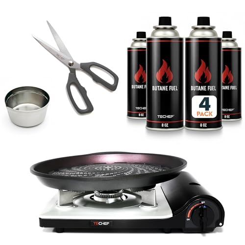 TECHEF Korean BBQ Non-Stick Grill Pan with Agni Gas Stove