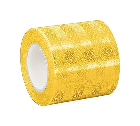 AR Reflective Tape Yellow, 96mm (4" Approx) Width, High Visibility Safety/Warning Adhesive Tape, for Bikes, Cars, Bus & Trucks (15Mtr)(Pack of 2) (B0D3DWSNT3) Amazon Price History, Amazon Price Tracker