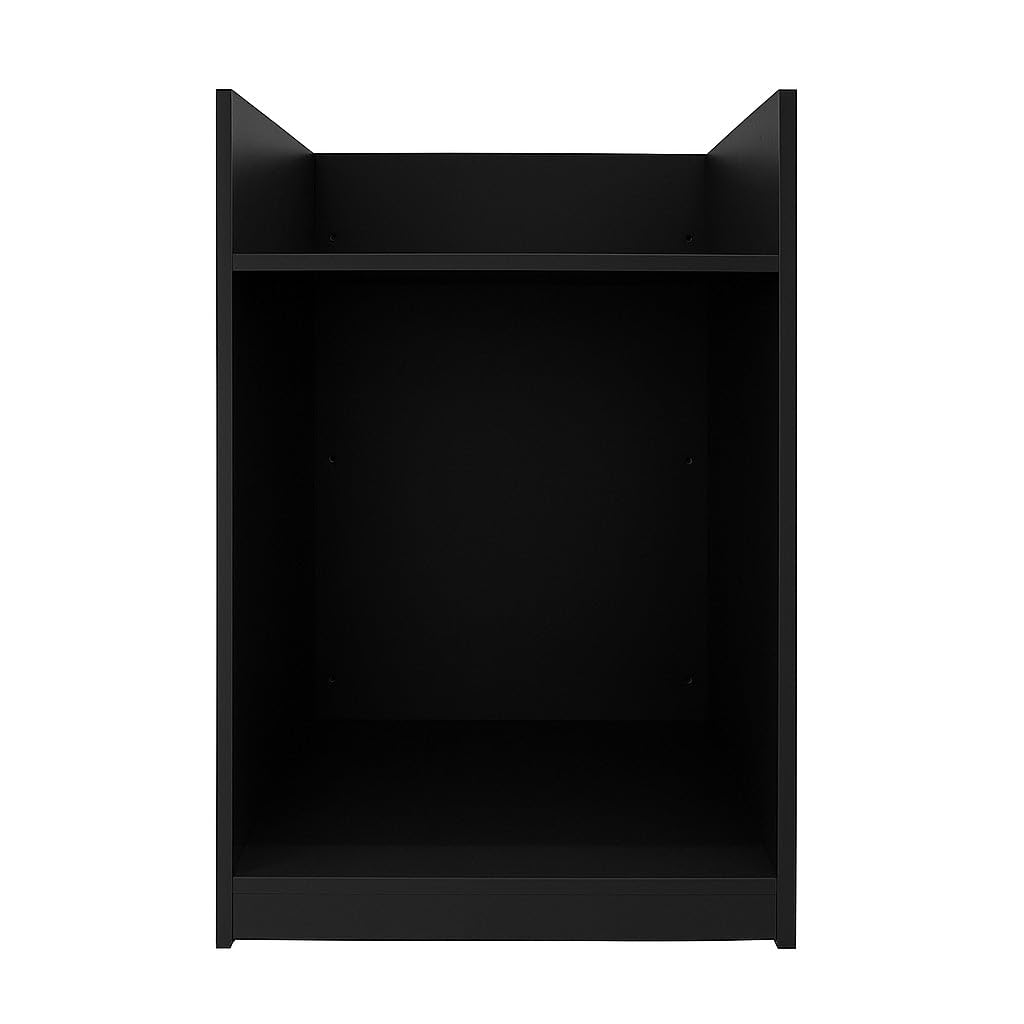 Sklep Blok Till Stojak Czarny TB60 Retail Storage Unit Modułowa Szafka Recepcja Gotówka Biurko Sklep 2 Półki Wewnętrzne Zamknięte Przód 60 cm x 90 cm x 60 cm MDF Melamina