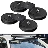 Nilight 2PCS Magnetic Base Light Bar Mounts Universal Fit Strong Sucker Holder W/Rubber Boot for LED Pod Work Lights Auxiliary Driving Lamp on Roof Hood of Off Road Truck SUV Tractor Golf Cart Boats