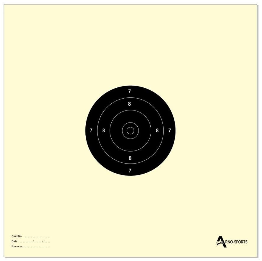 10M Air Pistol Target Cards (6.3"x6.3")-White Paper Off-White (100 pcs)-picture-16