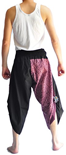 Siam Trendy Men's Japanese Style Pants One Size Black Tradition Stone3