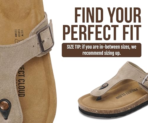 Image of Project Cloud Womens Sandals 100% Genuine Leather Thong Sandals for Women - Memory Foam Insole Women Sandals - Non-Slip Flip Flops for Women - Lightweight Sandals Women Footwear 2026