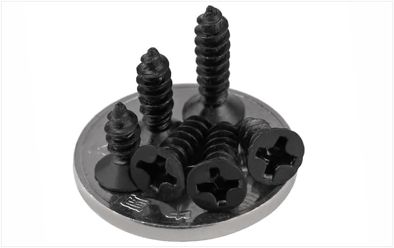 Flat head screws self-tapping screws Nickel plating Black M1 M1.2 M1.4 M1.7 M2 M2.3 M2.6 M3 M4 screws KA screws - (Length: M1.4X10 2000pcs)