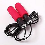 ZSQQSCL Springseil,Hochfestem PVC Gummi Springseil, Stilvolle Pink Lager Nicht Knoten Springseil, Rutschfester Schaumstoff Griff, Ideal Für Gewichtverlust/Fitness/Training/Unterhaltung Wählen