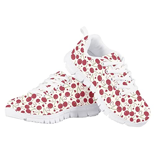 Cute Tennis Shoes for Girls Kids Mesh Running Shoes Lace Up Walking Athletic Sneakers4