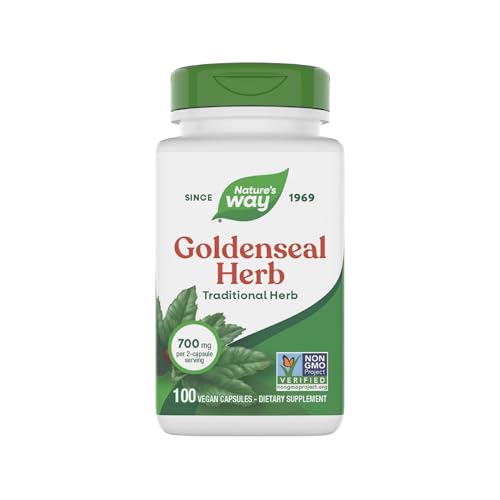 Natures Way Premium Herbal Goldenseal Herb 800 mg per Serving 100 Vcaps