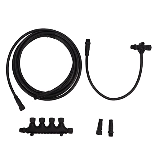 NMEA 2000 Backbone Drop Cables Kit, 5Pin M12 Thread IP67, for Lowrance Networks, with Multiport Tee Connectors and Terminators