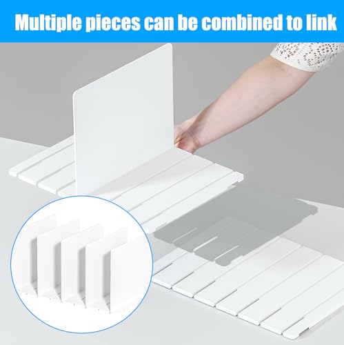 5 Stück Schrankregaltrenner Handtaschen Aufbewahrung: Nizirioo Abnehmbarer und Verstellbarer Abstand Regaltrenner, Schubladen Trenner Ohne Bohren, Schrankregalteiler für Handtasche Schrank-Organizer