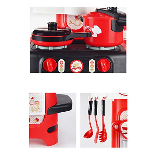 Maxiaoyun Kinderküche Spielzeug Kinder Küche Spielset mit Spielzeug-Zubehör-Set inklusive Moderne Chef-Küche Bunte… – Bild 6