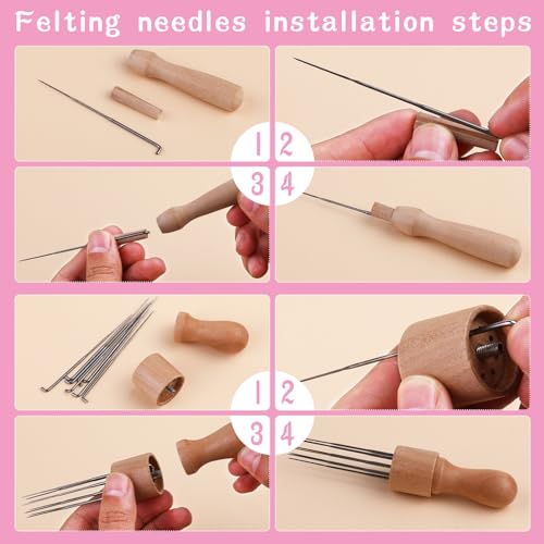 image for Mayboos Complete Wool Felting Tool Kit, Needle Felting Kit, Needle Fel