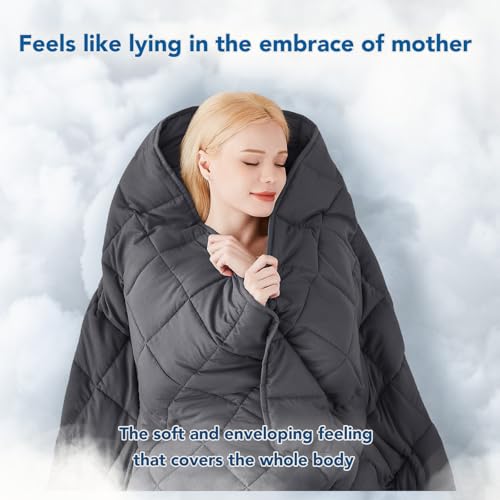 Topcee Weighted Blanket for Adults (20 lbs, 60" x 80") Queen Size Soft Cooling Heavy Blanket Sleeping, Apply to 190-210 lbs Body, Thick Breathable Blanket with Glass Bead, Easy Care