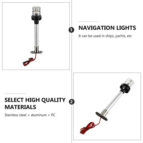 Mobestech Milha Náutica 2 Navegação Anchor Luz Durante Todo O 360 ° LED Branco 12-24V para Barco De