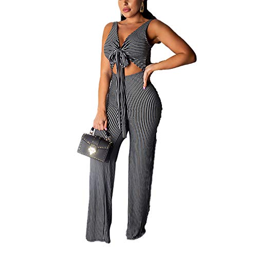 Kpbs women's wide leg jumpsuits deep v neck sleeveless jumpsuits …