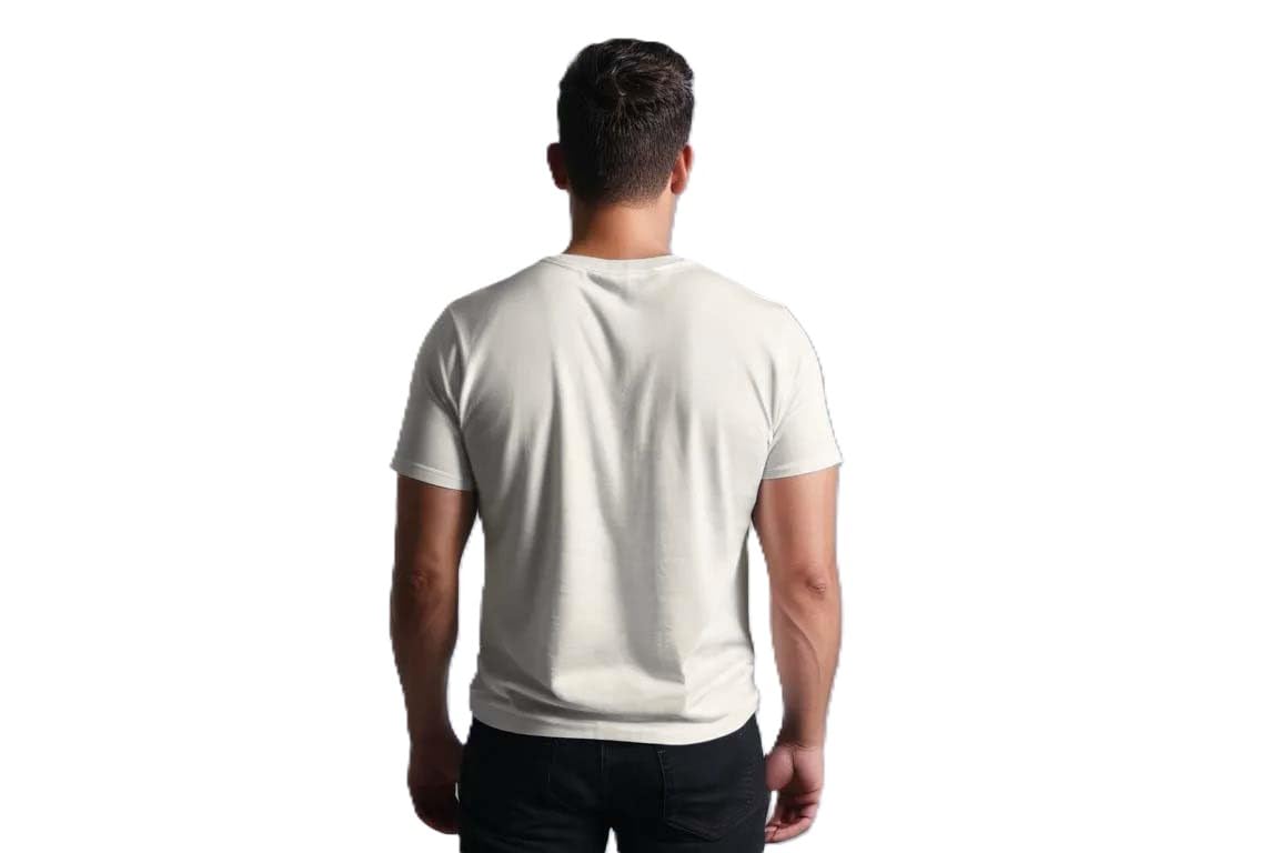 ANDSOM Men's Stylish Fit Round Neck Half Sleeved T-Shirt KnReKnPo(in, Alpha, S, Regular, Pearl White) 1