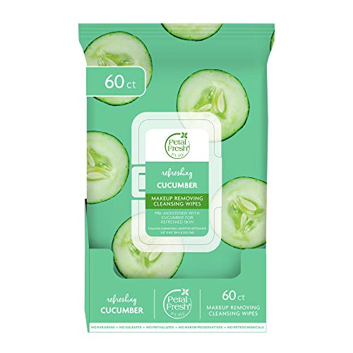 Petal Fresh Refreshing Cucumber Makeup Removing, Cleansing Towelettes, Gentle Face Wipes, Daily Cleansing, Vegan And Cruelty Free, 60 Count #TOP30