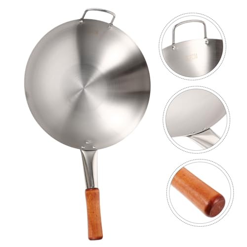 Sartén Wok de Acero Inoxidable con Mango Ergonómico miniatura 3