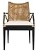 Safavieh Home Gianni Rattan Tropical Woven Arm Chair, Brown/Black