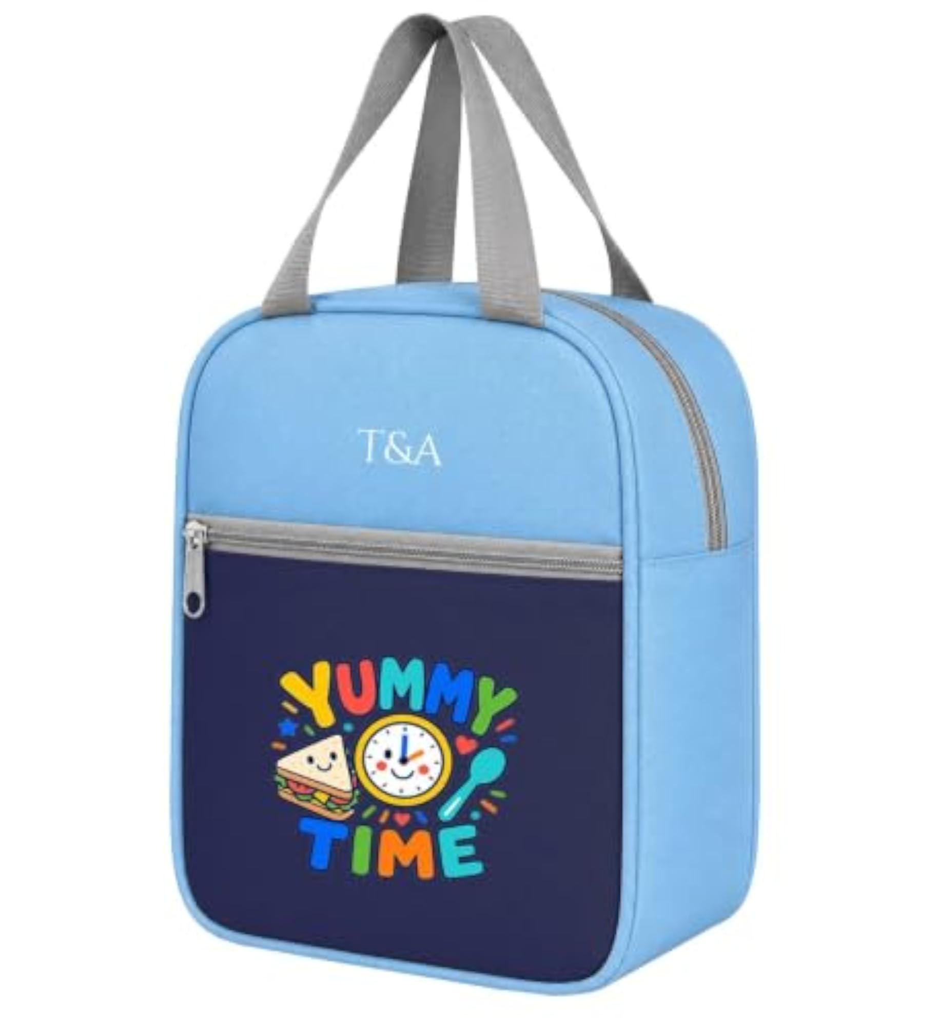 Reusable Portable Lunch Bag with Front Storage Pocket