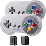 SAFFUN SNES Gamepad, 2,4 GHz, kabellos, kompatibel mit Original SNES/SFC, Plug-and-Play, wiederaufladbar, 500 mAh Akku, mehrfarbige Tasten, 2 Stück SAFFUN SNES Gamepad, 2,4 GHz, kabellos, kompatibel mit Original SNES/SFC, Plug-and-Play, wiederaufladbar, 500 mAh Akku, mehrfarbige Tasten, 2 Stück